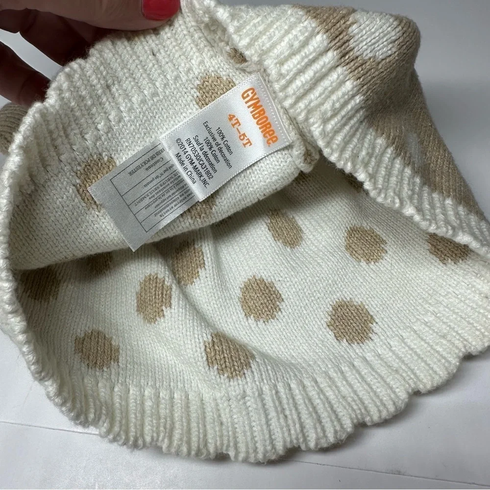 New Gymboree Hat Month Fairy Tale Forest Oh Deer Fawn Beanie Polka Dot 4T 5T
